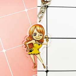 (mua 1 tặng 1) ( Mica ) Móc khóa One Piece Đảo Hải Tặc ver dã ngoại quà tặng dễ thương in hình anime chibi 6