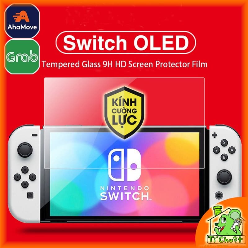 [Ảnh Thật] Kính CL Máy Game Nintendo Switch OLED 7" Trong Suốt Cường Lực 2.5D Phủ Nano