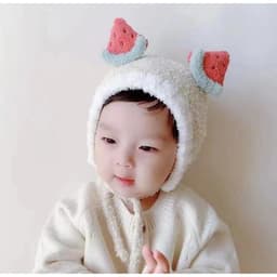 Mũ Len Cho Bé Lông Cừu Bé Trai Bé Gái Mẫu Hoa Quả Cực Đẹp Và Kute Phù Hợp Bé Từ 3 Tháng - 24 Tháng M13 2