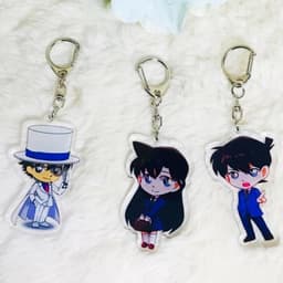 (mua 1 tặng 1) (new) ( Mica trong ) Móc khóa Conan Thám Tử Lừng Danh quà tặng xinh xắn dễ thương anime chibi 1