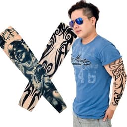 ✔️ [1 Cặp] 2 Ống Găng Tay Hình Xăm Tattoo, Ống Tay Giả Xăm Màu Ngẫu Nhiên 5