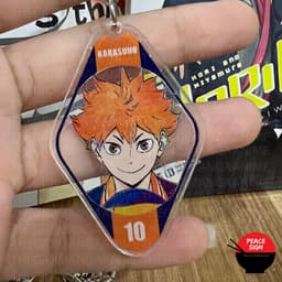 (Mua 1 tặng 1) Móc khóa thành viên KARASUNO HAIKYUU!! VUA BÓNG CHUYỀN anime chibi mica trong acrylic xinh xắn độc đáo 3