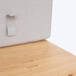 Ghế Đôn Sofa Gỗ Cao Su Tự Nhiên MOHO VLINE 601 VẢI MÀU BE 5