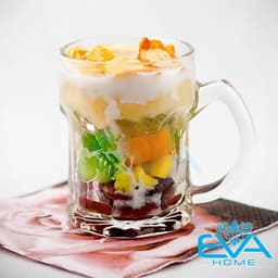 Bộ 6 Cốc Thủy Tinh Vàng Có Quai 300ML – Ly Dập Nổi 3D Sang Trọng, Thành Dày Dặn, Cầm Chắc Tay 2