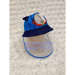 [Bé 0-2 tuổi] Mũ vành bucket hình mèo chống giọt bắn cho trẻ em, vòng đầu 48cm, tấm chắn có thể tháo rời 3