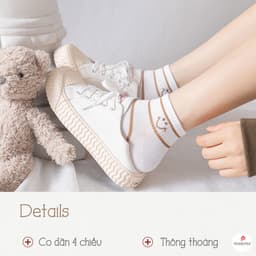 SET 5 Tất cổ ngắn nữ Hình Mặt cười chất liệu cotton thoáng khí 3