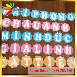 Dây chữ ghép tên có dấu trang trí sinh nhật 2