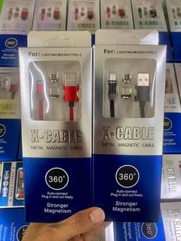 SẠC NAM CHÂM 3 IN 1 (dây+3đầu) ĐẦU SẠC PHÁT SÁNG 3