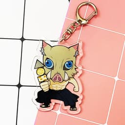 (mua 1 tặng 1) ( Mica ) Móc khóa Kimetsu no Yaiba Thanh gươm diệt quỷ ver edo quà tặng dễ thương anime chibi 6
