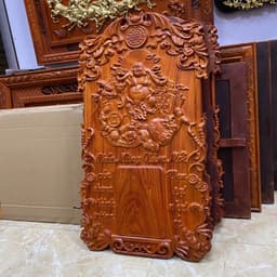 Tranh đốc lịch gỗ hương cao cấp,thuận buồm xuôi gió,tam đa,di lặc kích thước 40*70,dày3cm 3