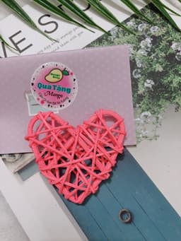 Trái tim bằng mây xinh xắn phụ kiện trang trí chụp ảnh 7