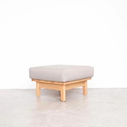 Ghế Đôn Sofa Gỗ Cao Su Tự Nhiên MOHO VLINE 601 VẢI MÀU BE 2