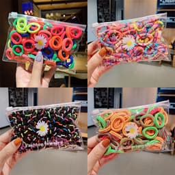 Bộ Dây Buộc Tóc 100 chun Co Dãn Xinh Xắn Nhiều Màu Phong Cách Hàn Quốc Cho Bé Gái.. GIA DỤNG VĨNH NGÂN 5