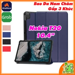 [Ảnh Thật] Bao Da MTB NOKIA T20 10.4" Gấp 3 Khúc Lưng Cứng Có Nam Châm 1