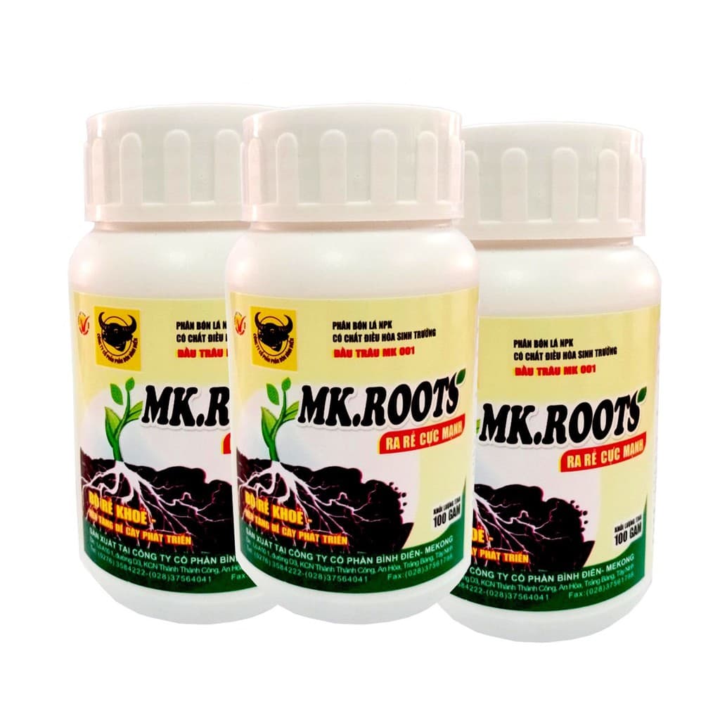 Chai 100gr Phân bón đầu trâu MK Roots - Ra rễ cực mạnh