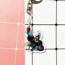 (Mua 1 tặng 1) Móc khóa One Piece Đảo Hải Tặc ver Stamped quà tặng Mica trong acrylic in hình anime chibi 3