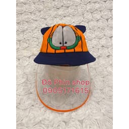 [Bé 0-2 tuổi] Mũ vành bucket hình mèo chống giọt bắn cho trẻ em, vòng đầu 48cm, tấm chắn có thể tháo rời 4