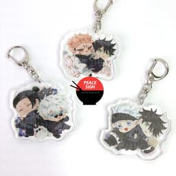 (mua 1 tặng 1) ( Mica ) Móc khóa JUJUTSU KAISEN ver COUPLE - CHÚ THUẬT HỒI CHIẾN quà tặng chibi anime 1