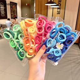 Bộ Dây Buộc Tóc 100 chun Co Dãn Xinh Xắn Nhiều Màu Phong Cách Hàn Quốc Cho Bé Gái.. GIA DỤNG VĨNH NGÂN 2