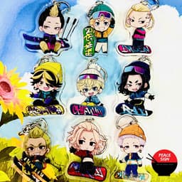 (mua 1 tặng 1) ( mica ) Móc khóa TOKYO REVENGERS ver TRƯỢT TUYẾT Kịch Trường Của Takemichi anime chibi xinh xắn 1