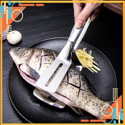 Kẹp Đồ Chiên Rán/Lật Bánh Inox 304, Kẹp chiên, xẻng gắp đồ ăn gắp thực phẩm thông minh bằng inox 6