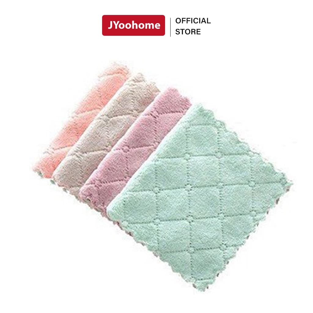 COMBO 10 Khăn lau nhà bếp JYoohome 2 mặt tiện lợi có thể tái sử dụng, Khăn lau chén bát đa năng