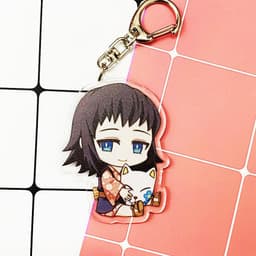 (mua 1 tặng 1) ( Mica 2 ) Móc khóa Kimetsu no Yaiba Thanh gươm diệt quỷ ver ngồi quà tặng dễ thương anime chibi 4