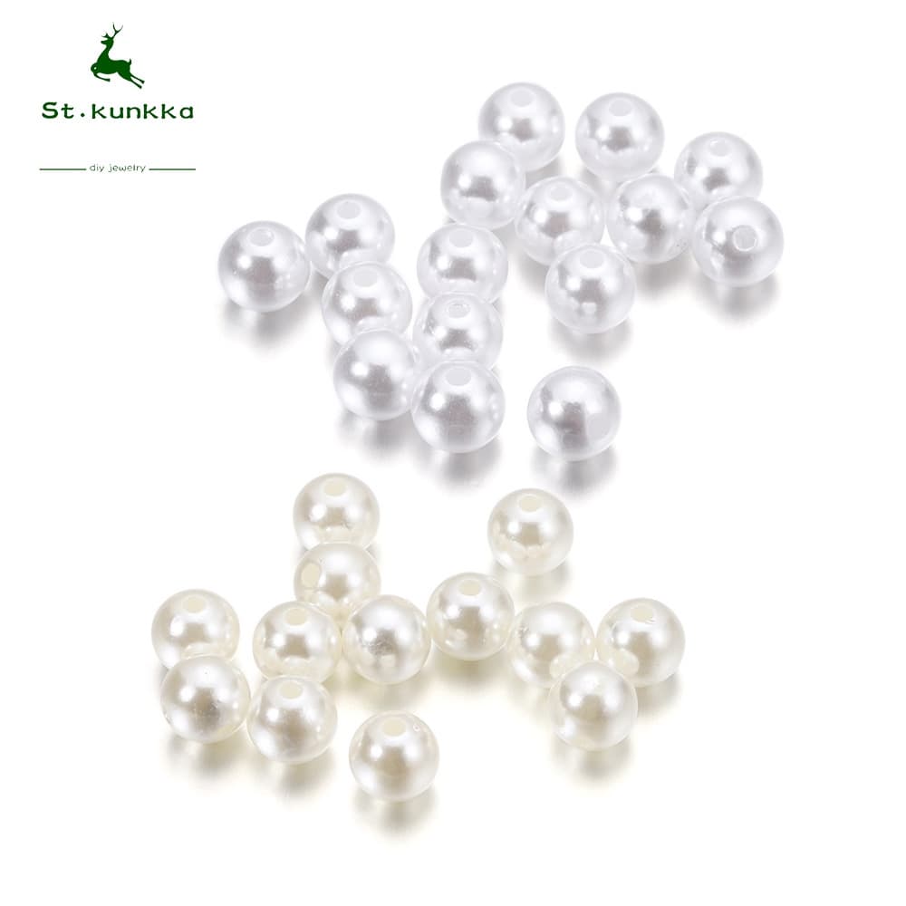 Set 10-400 hạt ngọc trai nhân tạo 3-20mm tự trang trí trang sức
