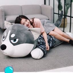 Chó bông HUSKY cao cấp – Mềm mại, sang trọng, chất liệu vải nhung bền đẹp 2