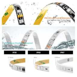 ĐÈN LED DÂY FULL MÀU WS2811 60LED/MÉT CUỘN 5 MÉT ĐIỆN ÁP 12V 7