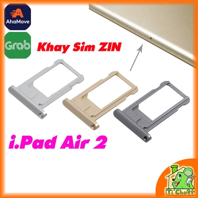 Khay Đựng Sim Thay Thế cho iPad Air 2 Bằng Thép như ZIN