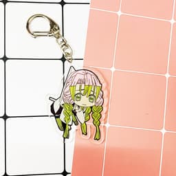 (mua 1 tặng 1) ( Mica trong acrylic trụ cột ) Móc khóa Kimetsu no Yaiba Thanh gươm diệt quỷ ver treo người 4