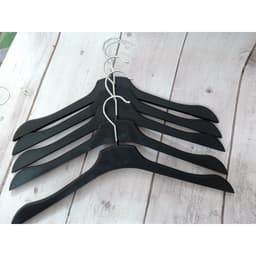 (COMBO 30-40-50 CÁI) Móc Nhựa Treo Quần Áo  Size 38cm LOẠI 1, Chất Liệu Nhựa Đen Sơn Bóng Không Xước Quần Áo 3