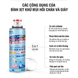 Bình Xịt Khử Mùi Hôi Chân Hôi Giày Hạn Chế MỒ HÔi CHÂN Kháng Khuẩn Mát Lạnh Hương Thêm Giữ Cực Lâu Dài 7