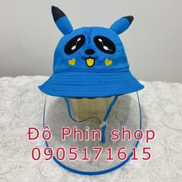 [Bé 2-6 tuổi] Mũ bucket vành chống giọt bắn trẻ em, vòng đầu 51cm, tấm chắn có thể tháo rời, chất mát, có dây quai nón 6