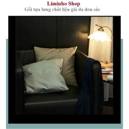 Gối tựa lưng phong cách Châu Âu chất liệu Simili đơn sắc sang trọng giả da Limiho Shop 2