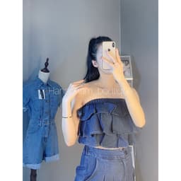Set Bò Áo quây Quần Xuông Ống Rộng Hàng Chất Lượng Bộ Jumpsuit Nữ Đi Chơi Dạo Phố Hottrend 2022 4