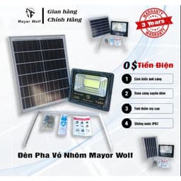 Đèn năng lượng mặt trời Mayor Wolf công suất 100w, 200w, 300w, 500w 2