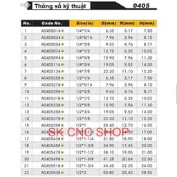 ARDEN 0405 - Mũi dao cắt CNC bo góc R - SK CNC SHOP 5