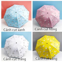 Ô chống tia UV đi mưa che nắng 2 lớp ( ô dù che mưa gấp gọn ) 5