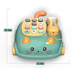 Đồ chơi ô tô điện thoại mèo chạy pin phát nhạc đáng yêu cho bé - ĐTM 3