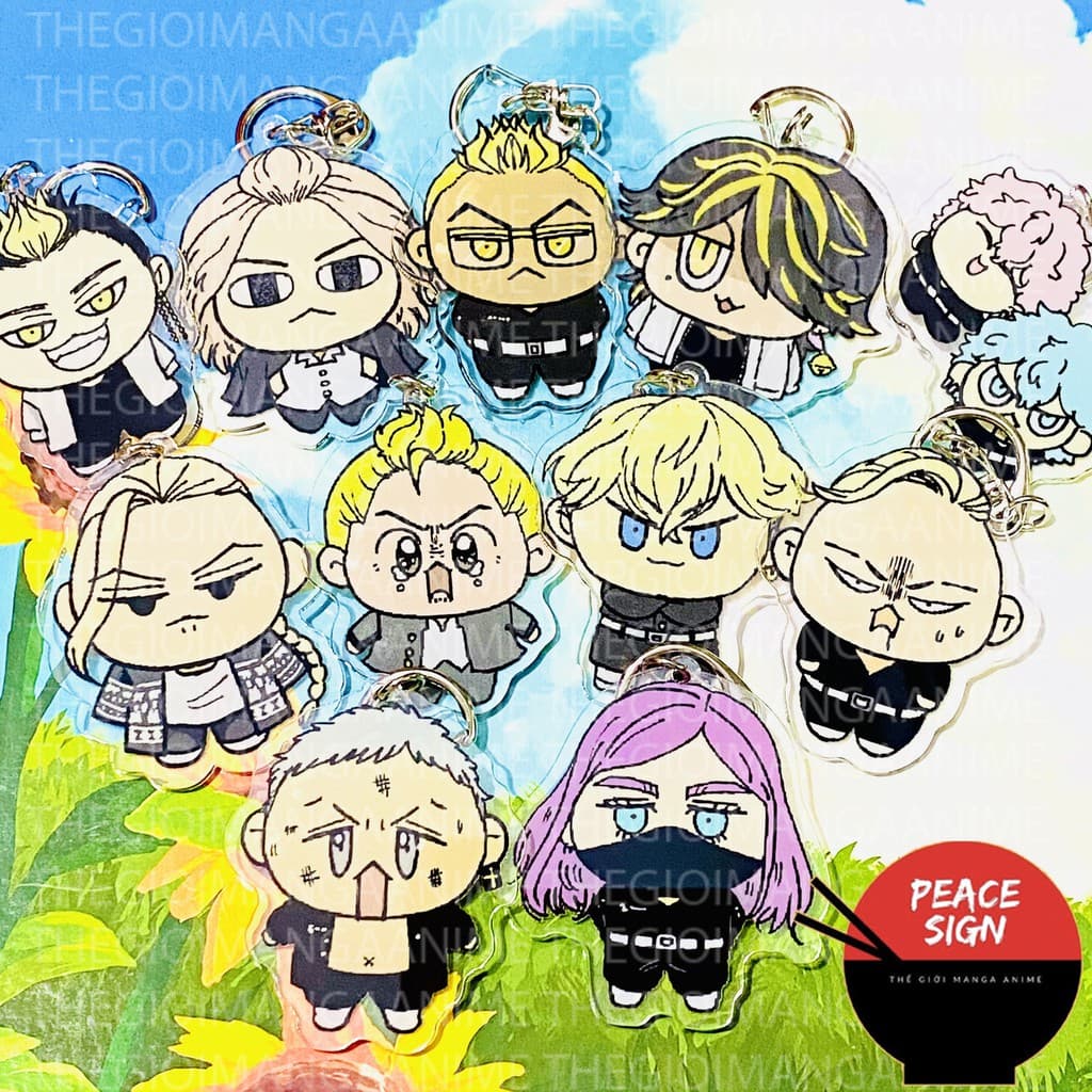 (mua 1 tặng 1) ( Mica ) Móc khóa in hình TOKYO REVENGERS Kịch Trường Của Takemichi ver LÙN anime chibi dễ thương