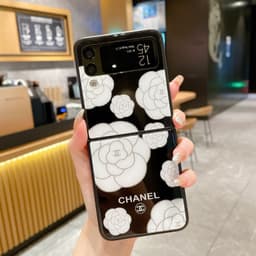 [CÓ SẴN] Ốp Samsung Z Flip 3 - ZFlip3 - Z Flip3 - Flip3 5G họa tiết hoa trà dễ thương phủ bóng chống bẩn 2