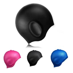 Mũ bơi người lớn trẻ em cho bé silicon dẻo êm mềm chống nước vào tóc dùng cho thi đấu bơi lội 4