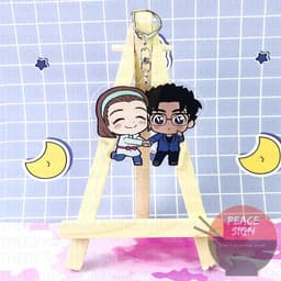 (mua 1 tặng 1) ( Mica trong acrylic ) Móc khóa CONAN THÁM TỬ LỪNG DANH ver COUPLE chibi anime quà tặng xinh xắn 7