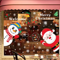 Decal trang trí Noel Hít Tĩnh Điện - Người tuyết và Ông già Noel Hello 3