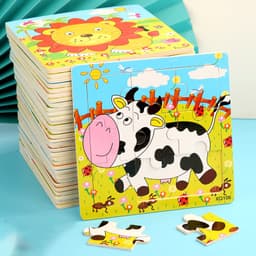 Combo 10 Đồ Chơi Xếp Hình Lắp Ráp Tranh Ghép Gỗ 9 Mảnh Nhiều Chủ Đề Size 15*15cm (Giao Ngẫu Nhiên Không Trùng) 1