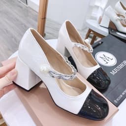 Giày dép đan 𝙔𝙐𝙇𝙄𝙉𝘼 công sở hở gót thanh lịch sang trọng cao 7P  R9 8