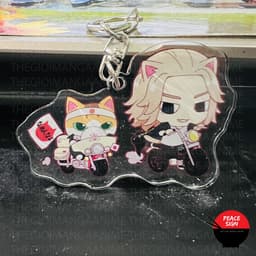 (mua 1 tặng 1) ( mica ) Móc khóa TOKYO REVENGERS ver TAI MÈO Kịch Trường Của Takemichi anime chibi xinh xắn 8