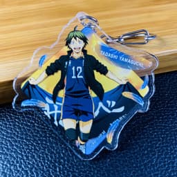 (Mua 1 tặng 1) Móc khóa in hình HAIKYUU!! VUA BÓNG CHUYỀN ver HÌNH THOI anime chibi Mica trong acrylic 8